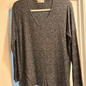 Rag & Bone Heathered Women's Gray V-Neck Sweater